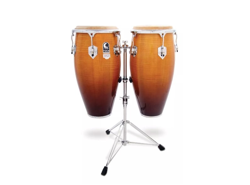 Toca Congas de madera Elite Pro de 113/4 ” y 11″ incluye Soporte