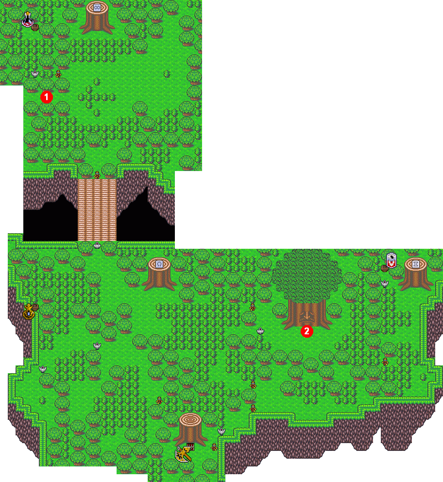 Mike's RPG Center Mystic Quest Maps Alive Forest