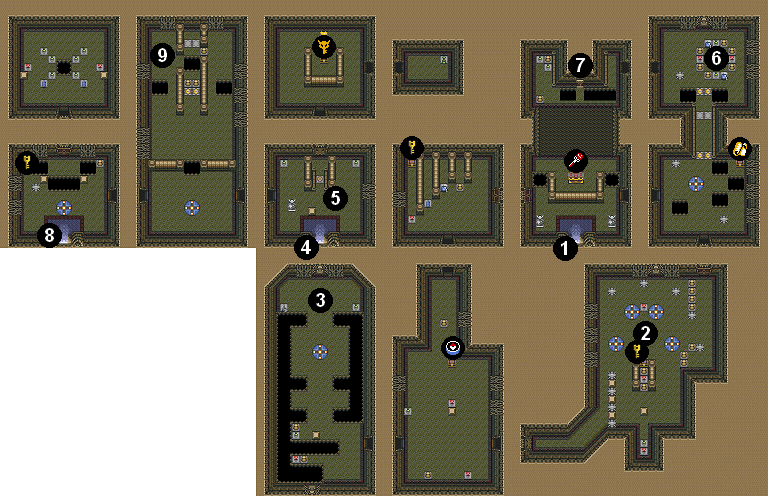 Mike's RPG Center Zelda A Link to the Past Maps Skull Dungeon