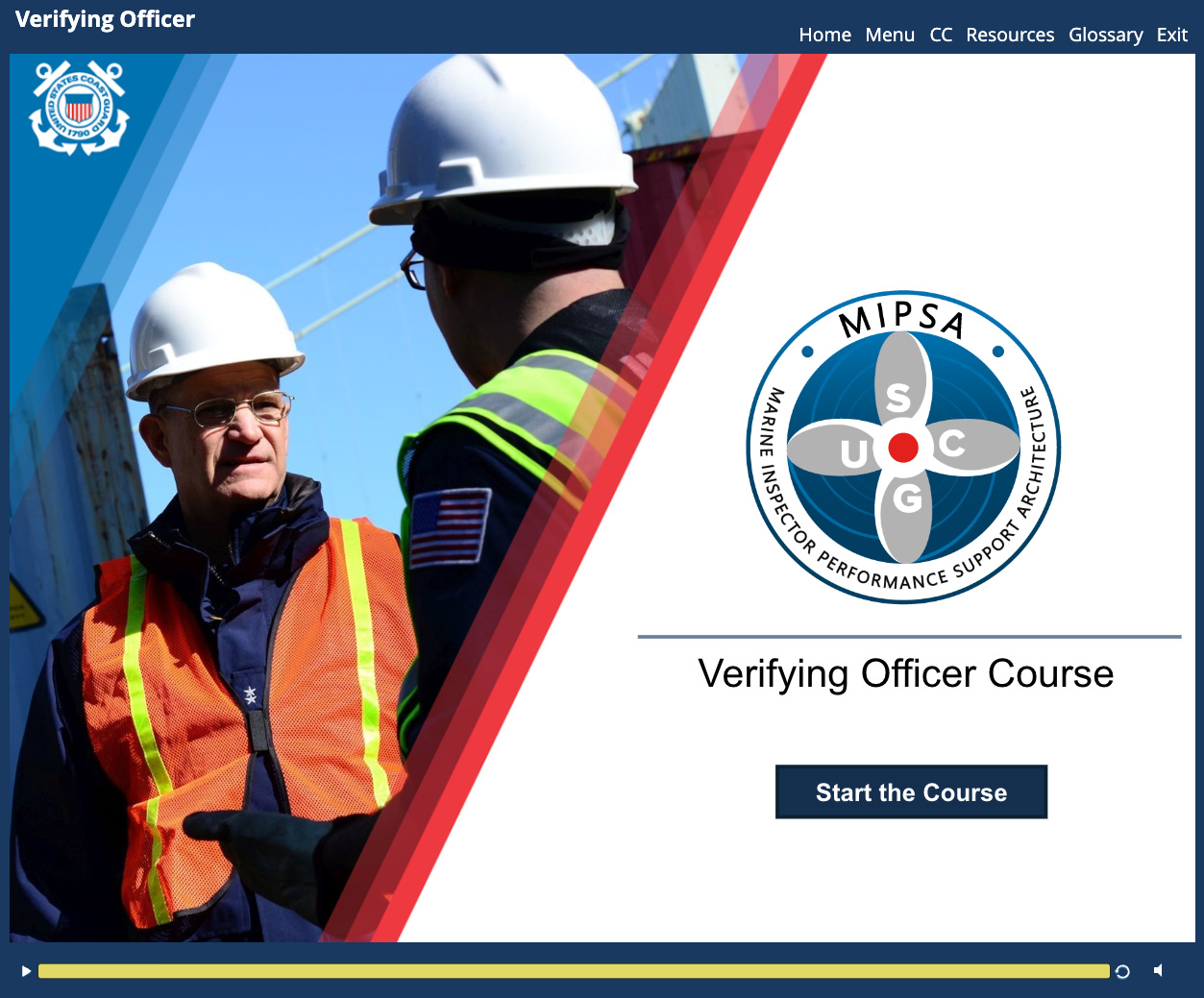 US Coast Guard Verifying Officer MIKE V. ROY