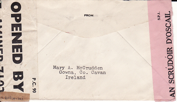 1942 IRELAND - USA...WW2 AIRMAIL DOUBLE CENSORED... [17773 ...