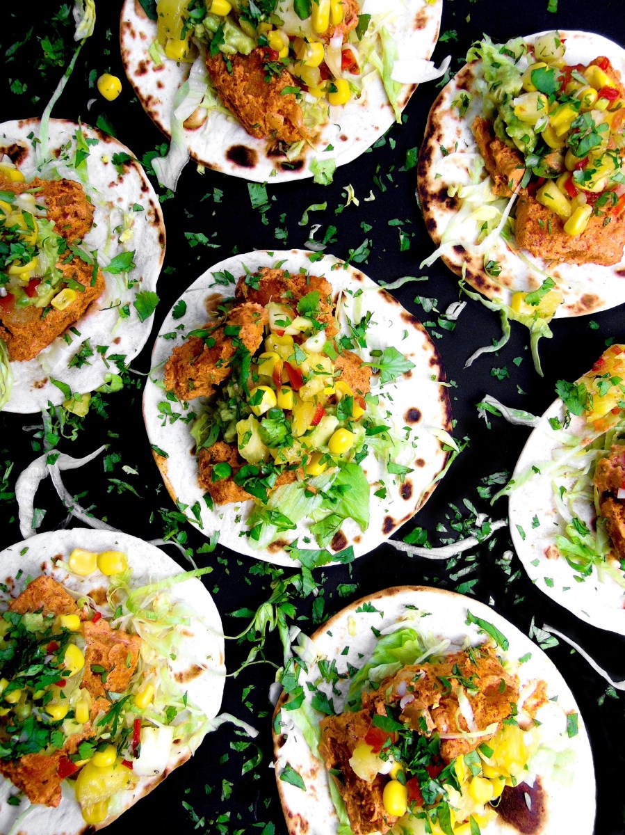 FROZEN FISH TACOS WITH PINEAPPLE SALSA MIKEY AND THE KITCHEN.