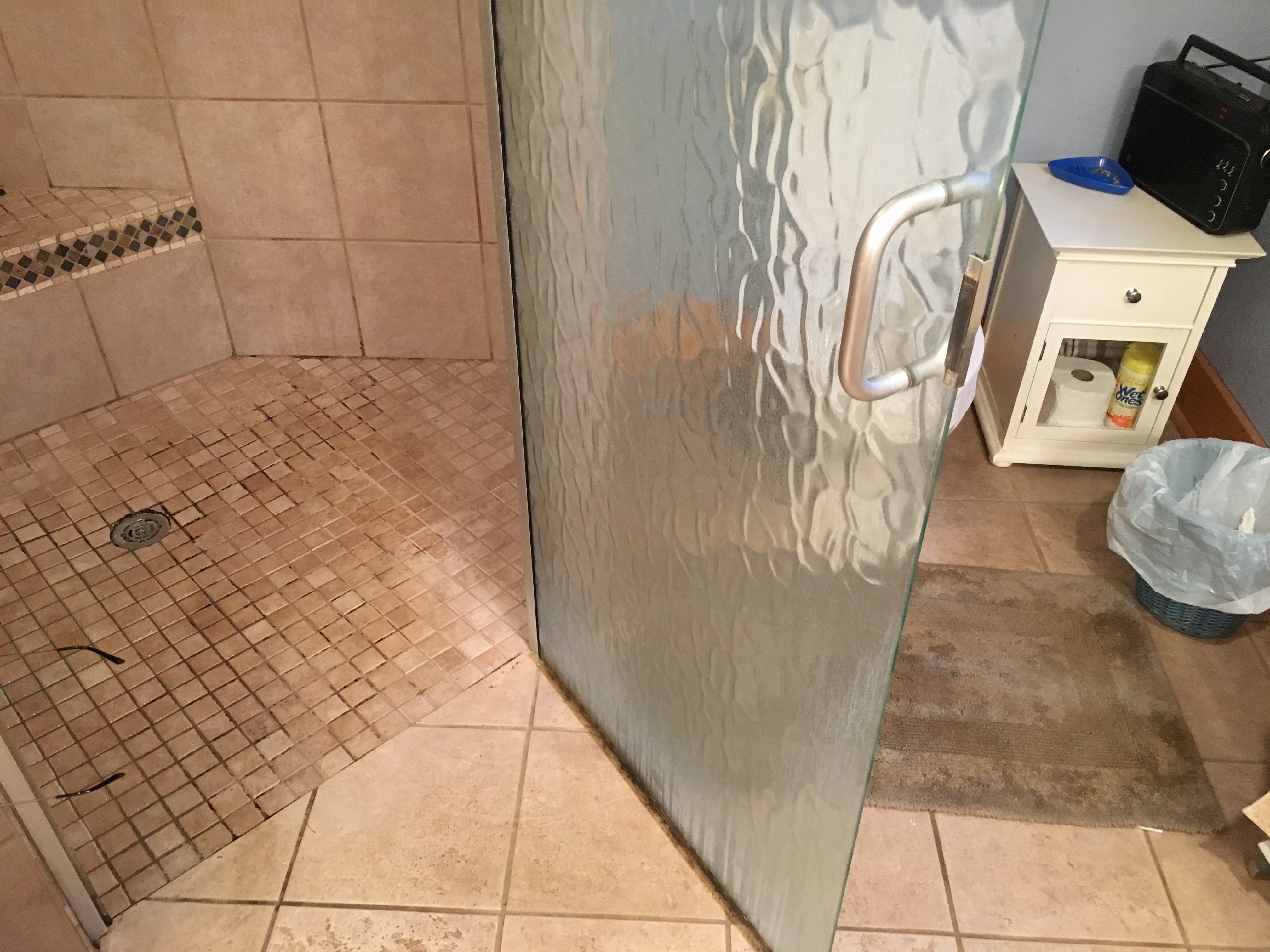 What do you use to get soap scum off glass shower doors and Mikey's Board