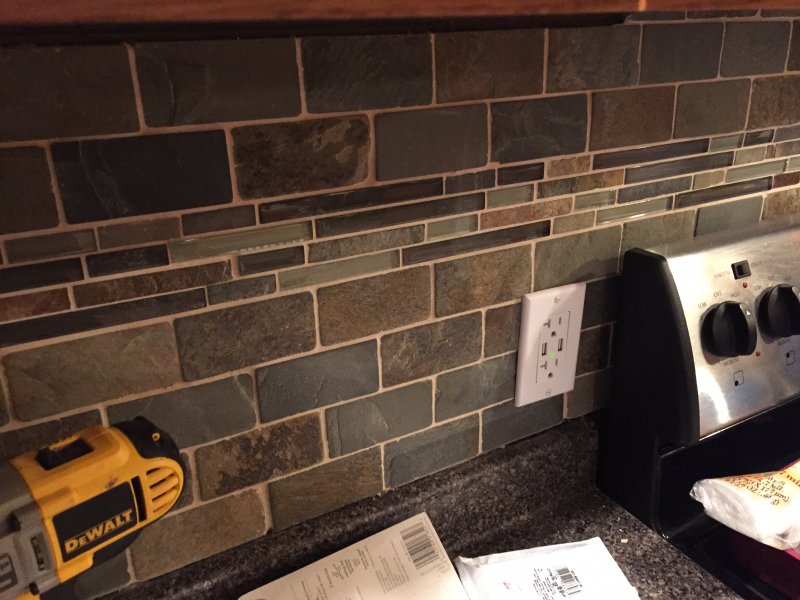 Color enhancing sealer for natural stone backsplash? Mikey's Board