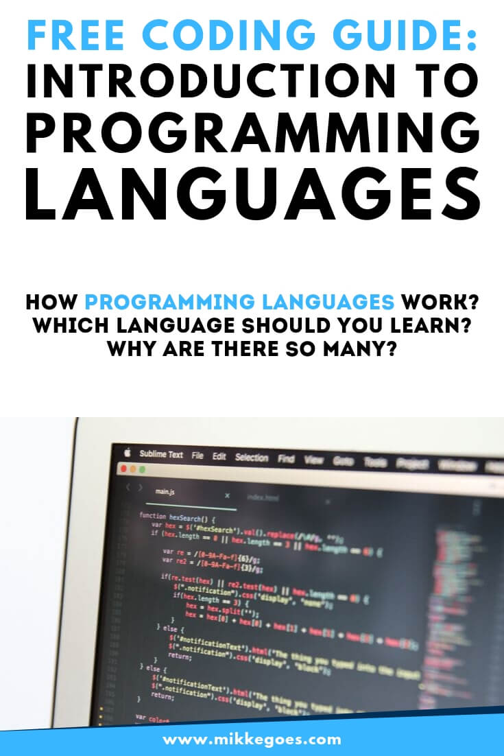 Introduction to Programming Languages Learn Coding Online for Free