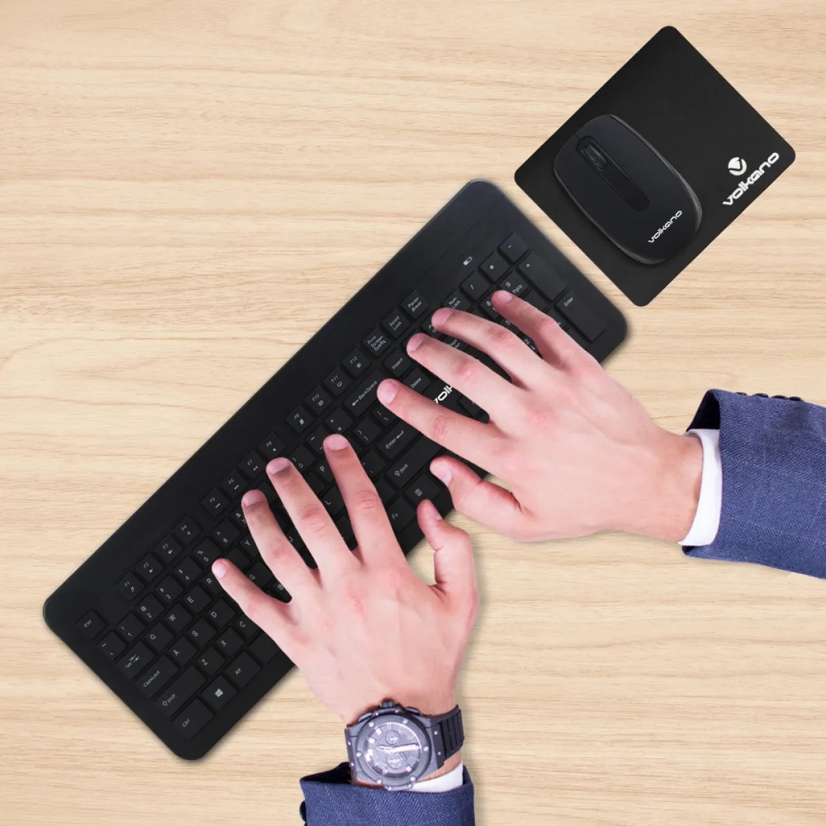 Volkano Cobalt Series Wireless Keyboard & Mouse Combo MikroTech