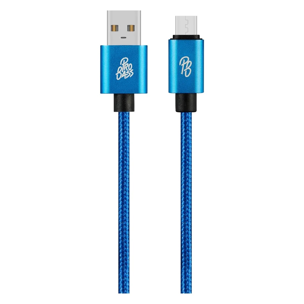 Pro Bass Braided Series Micro USB Cable Blue 1.5m MikroTech