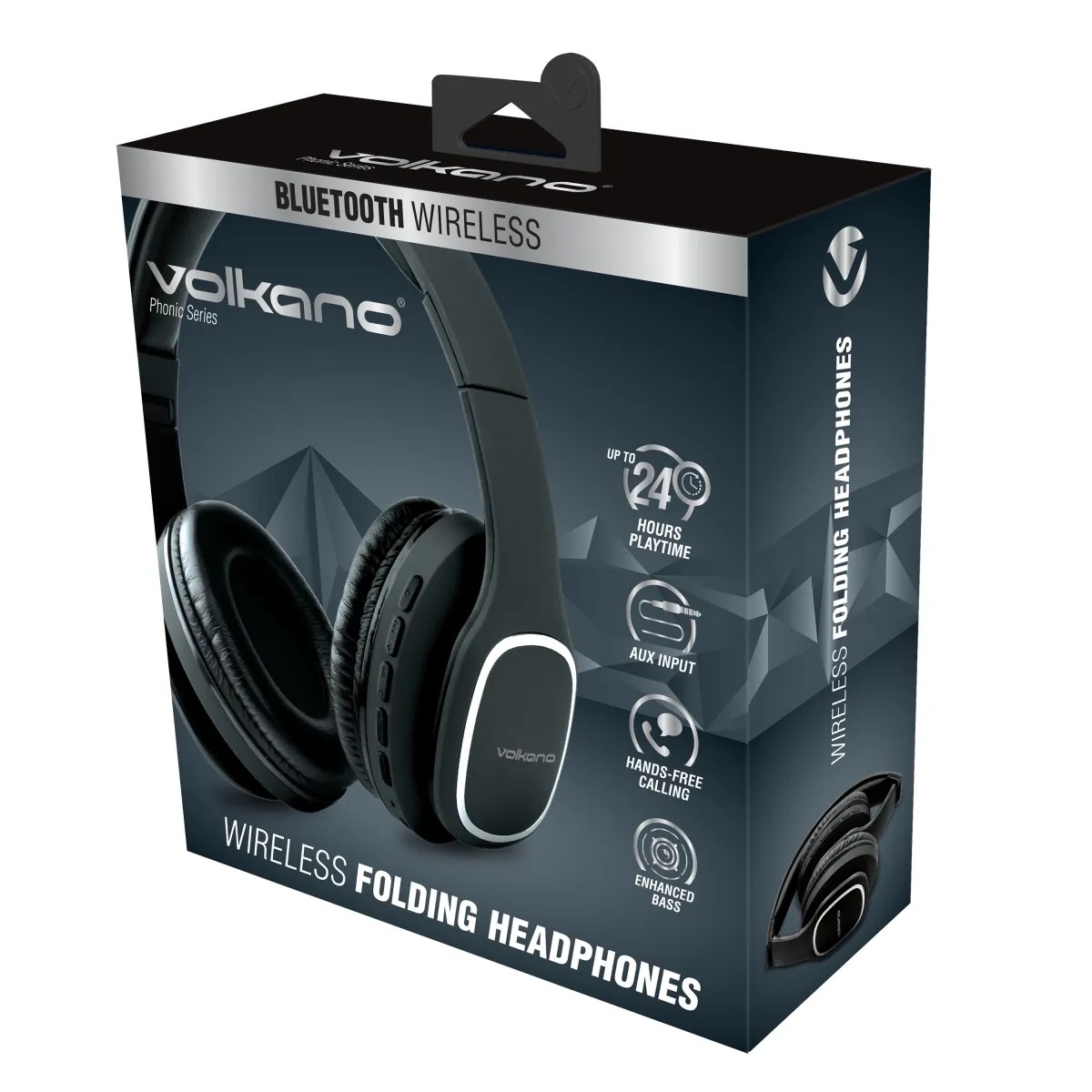 Volkano Phonic Series Bluetooth Headphones Black MikroTech