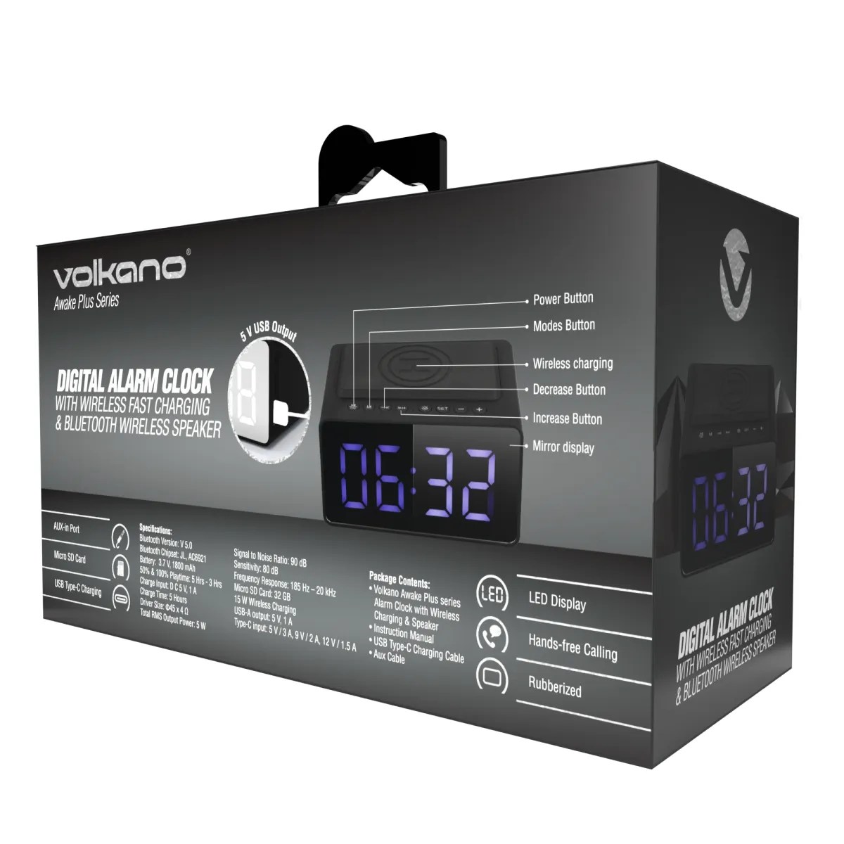 Volkano Awake Plus Series Alarm Clock MikroTech