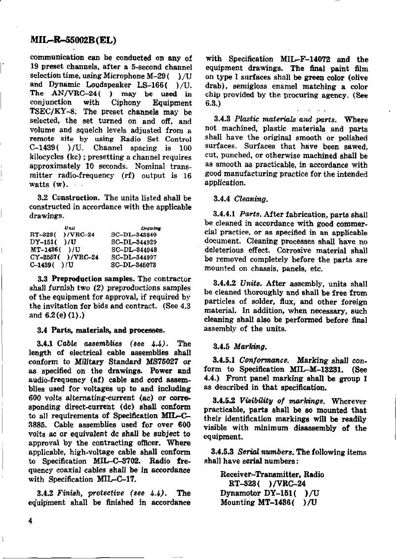 Parts, Materials, and Processes