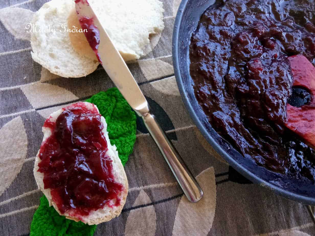 Diabetic friendly plum jam Mildly Indian