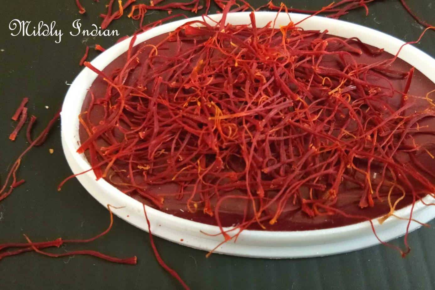 Kesar doodh aromatic saffron milk Mildly Indian