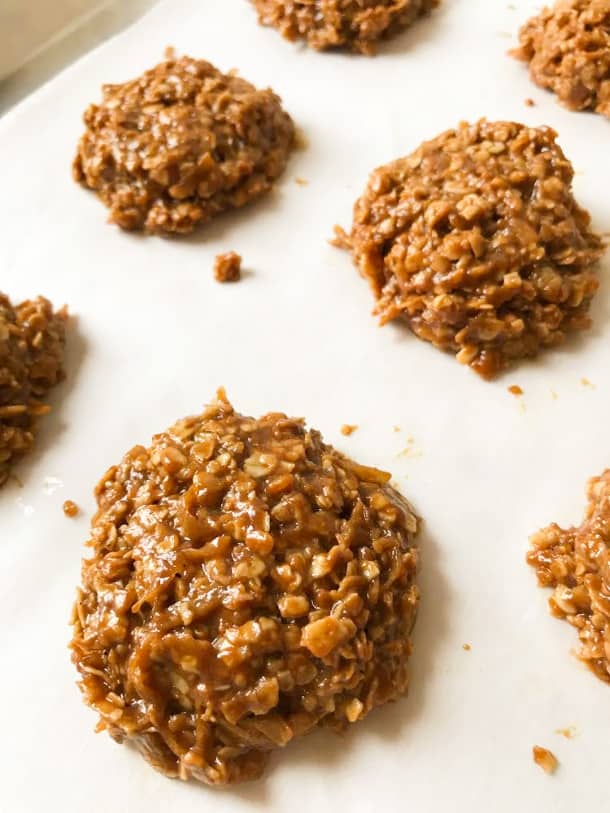 Peanut Butter Coconut No Bake Cookies (glutenfree, refined sugarfree