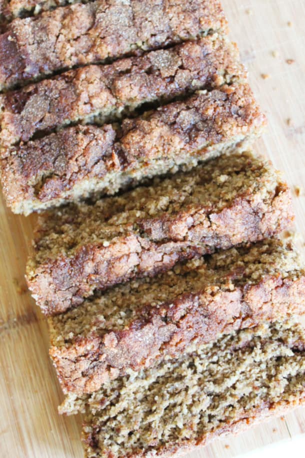Cinnamon Swirl Banana Bread (glutenfree, whole grain, flourless