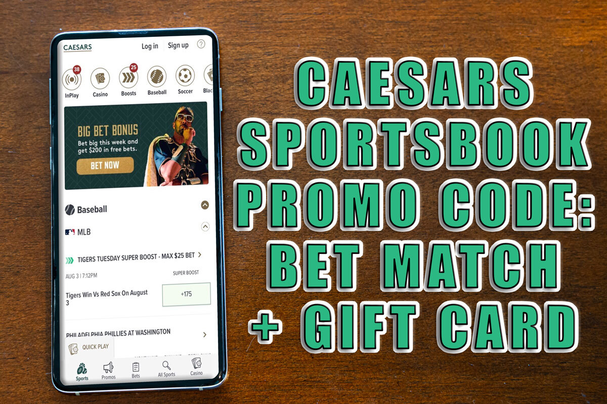 Get 100 Gift Card, Big Bet Match with Caesars Sportsbook Promo Code