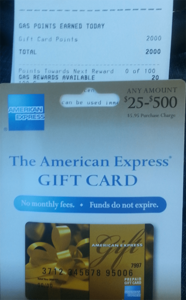 Quick Deal Save 15 on Amex GC and get 4x Fuel Points!