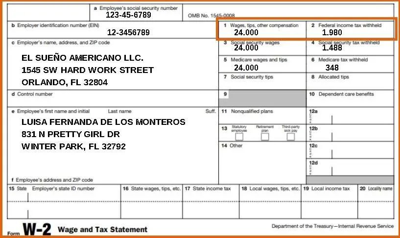 ¿Cómo se calcula el FEDERAL TAX en USA? Caso W2