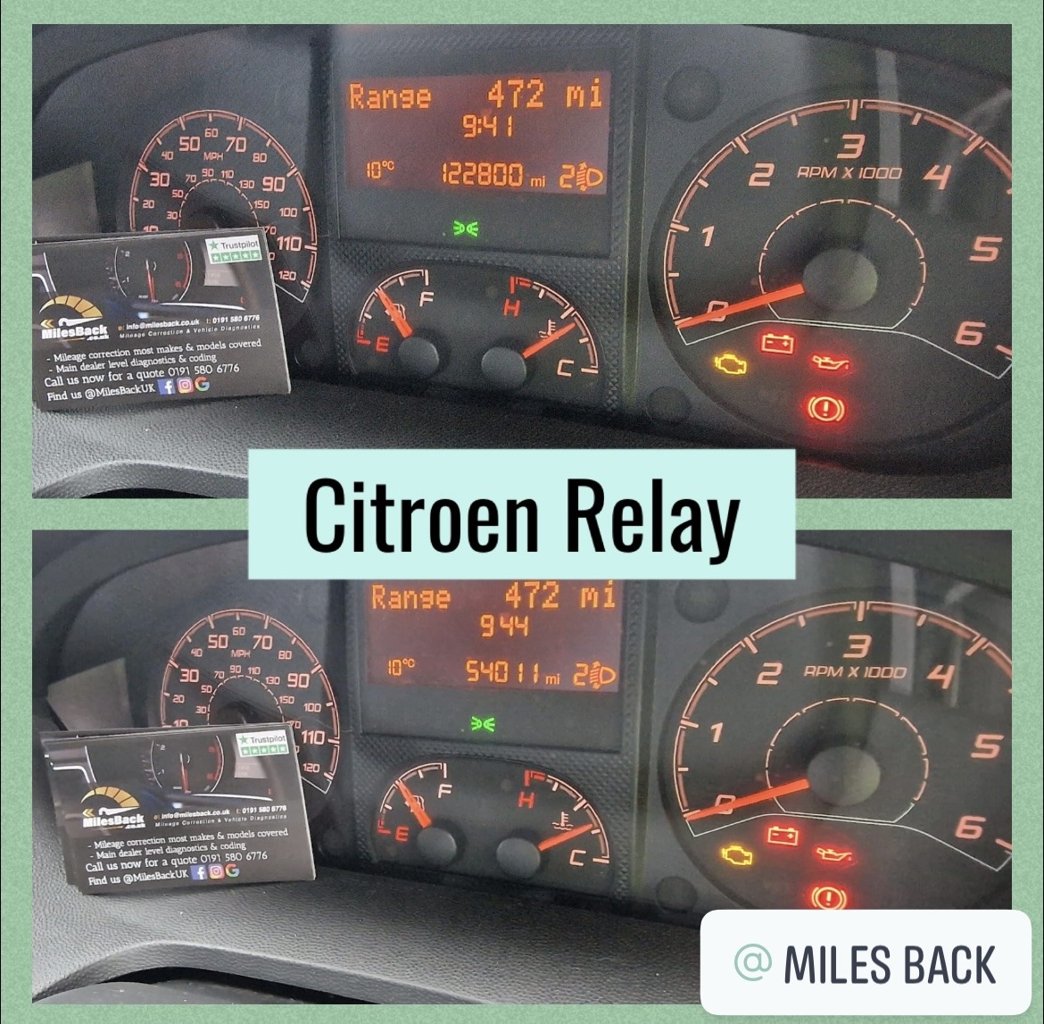 Citroen Relay Mileage Correction Mileage Correction Newcastle Vehicle