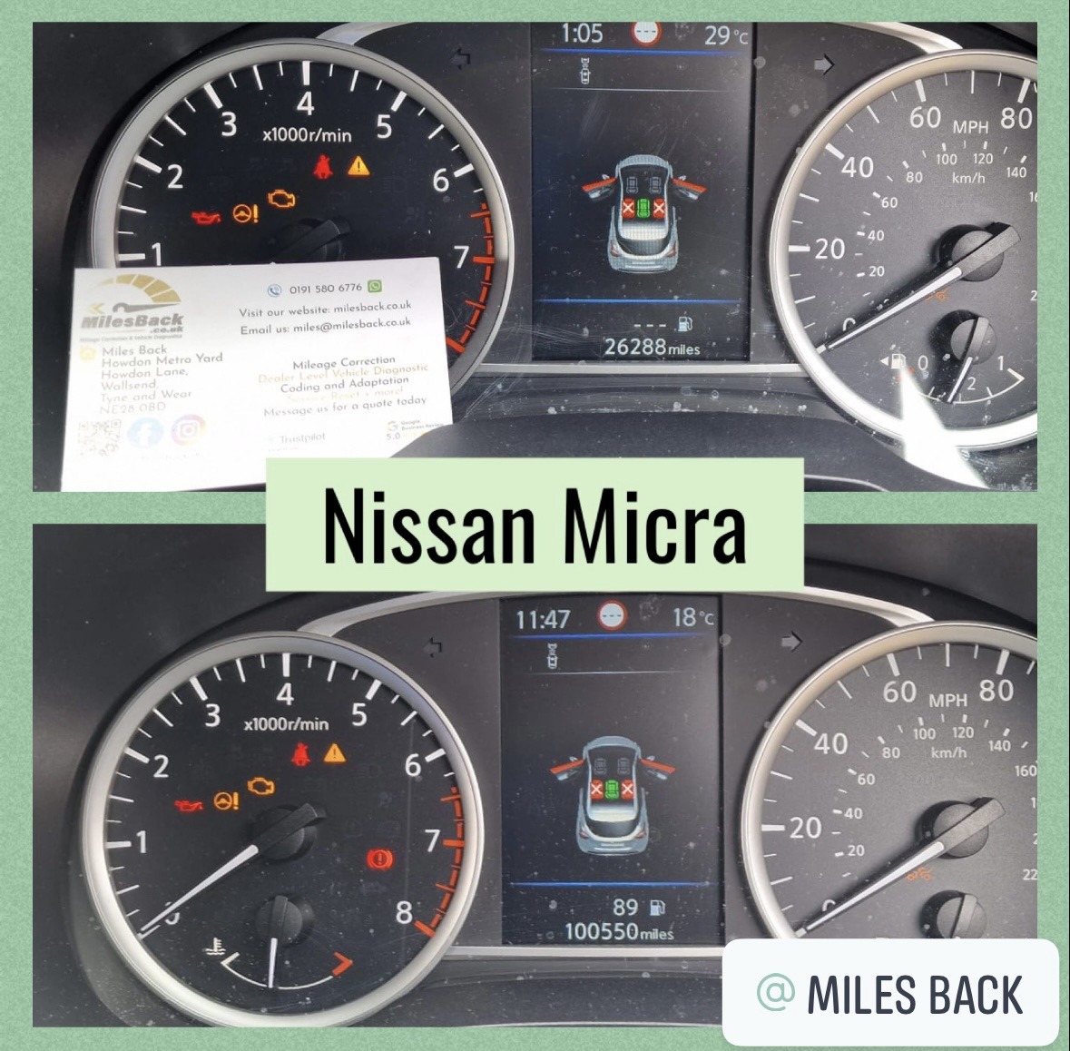 Nissan Micra Mileage Correction Mileage Correction Newcastle Vehicle Diagnostics Newcastle