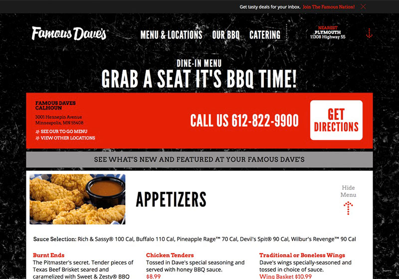 Famous Dave's Miles Interactive
