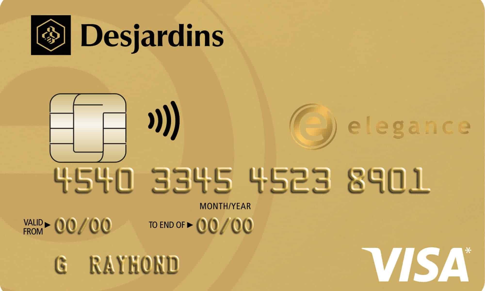 Carte Desjardins ÉléganceMD Or Visa milesopedia