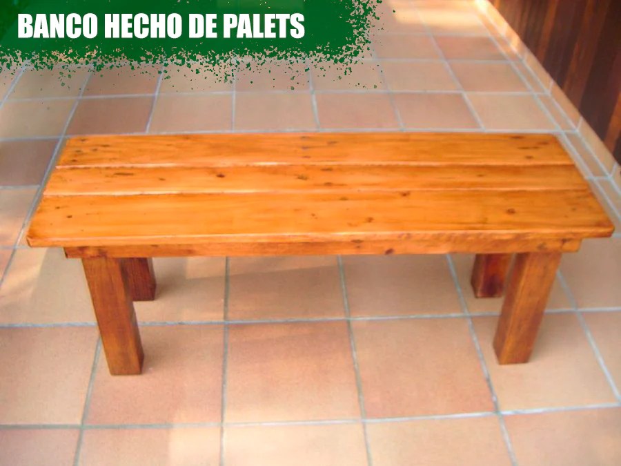 Convierte unos simples palets en un banco para tu patio