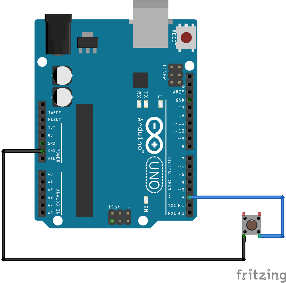 Arduino button without resistor pull up or pull down - miliohm.com