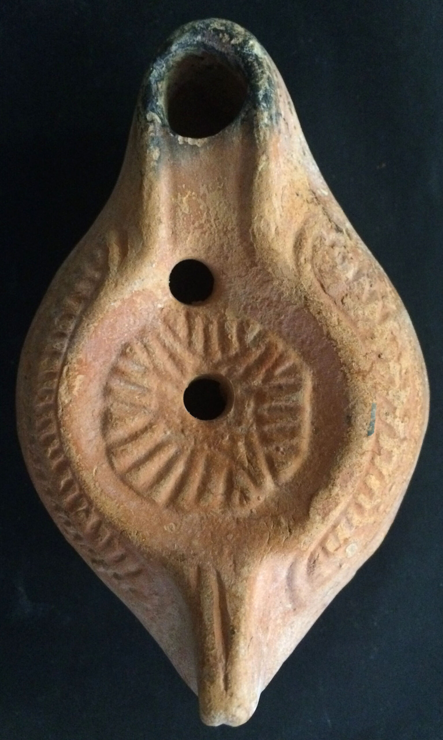 GENUINE ANCIENT OIL LAMP from the HOLY LAND with BONUS ISRAEL DEPICTED