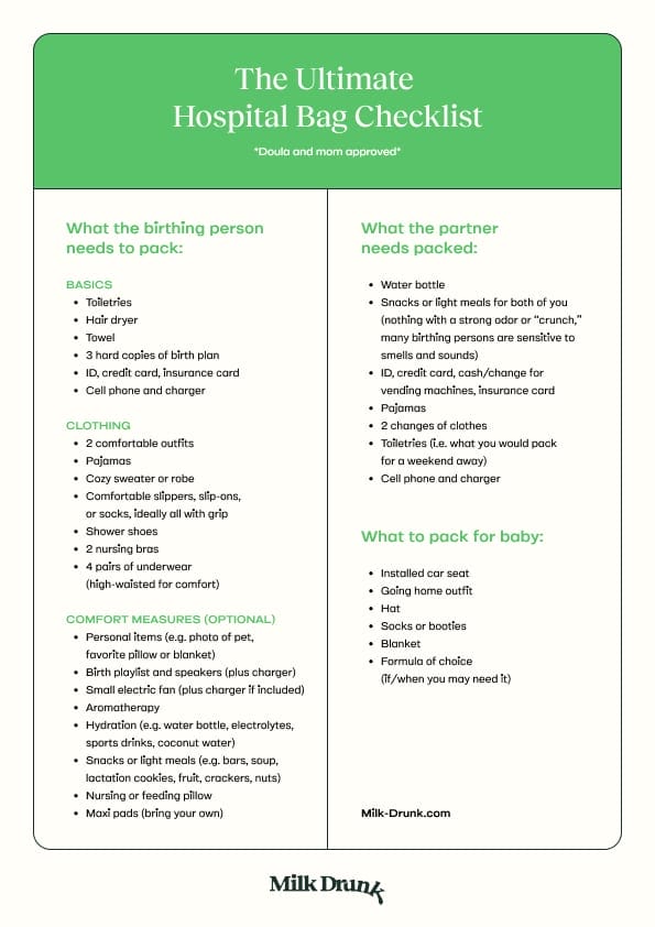 What to Pack in Your Hospital Bag The Ultimate Hospital Bag Checklist