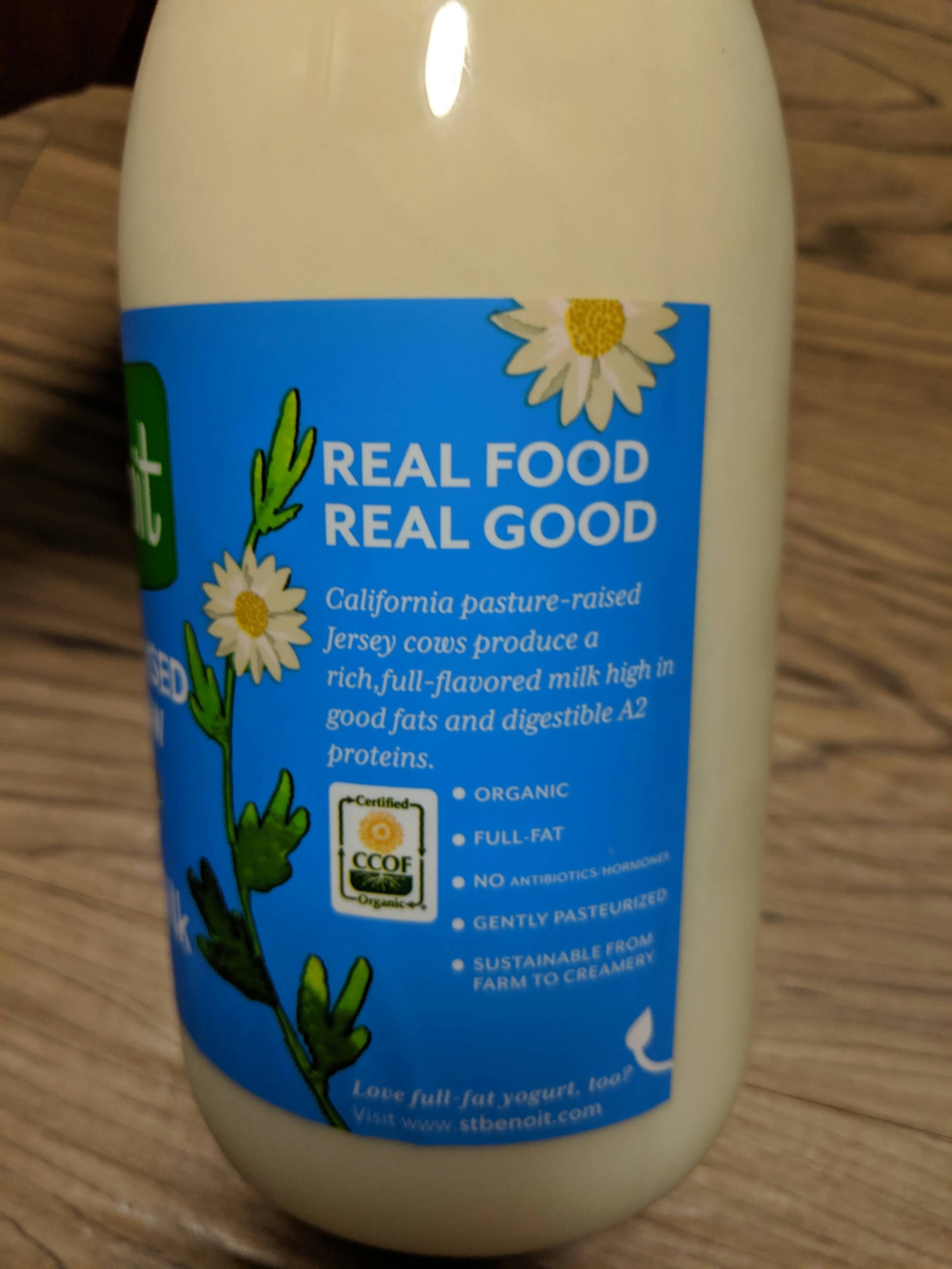 St Benoit PastureRaised Jersey Cow Whole Milk