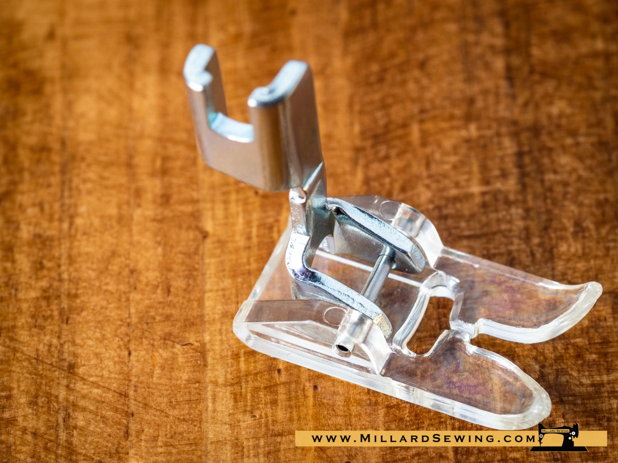 Satin Stitch Foot (Clear) for High Shank Mount Sewing Machines