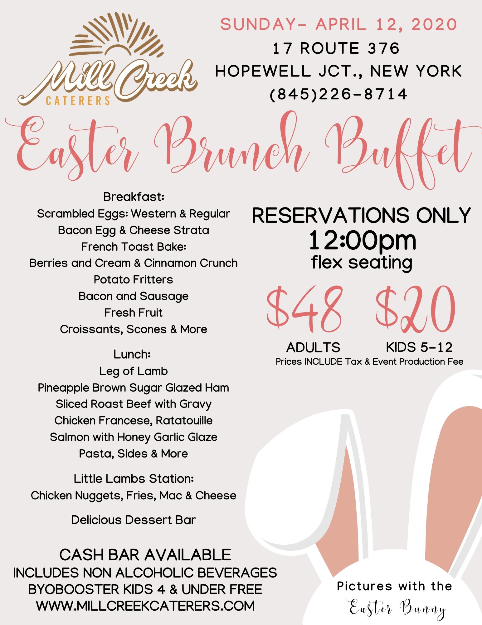 Easter Brunch Mill Creek Caterers