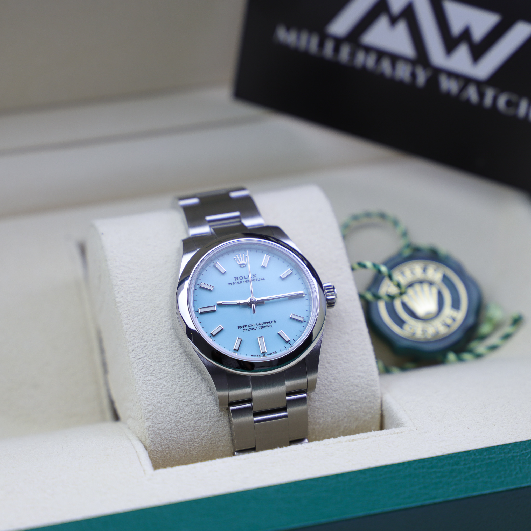 Rolex Oyster Perpetual Turquoise 31mm 277200 "Tiffany" Unworn 2021