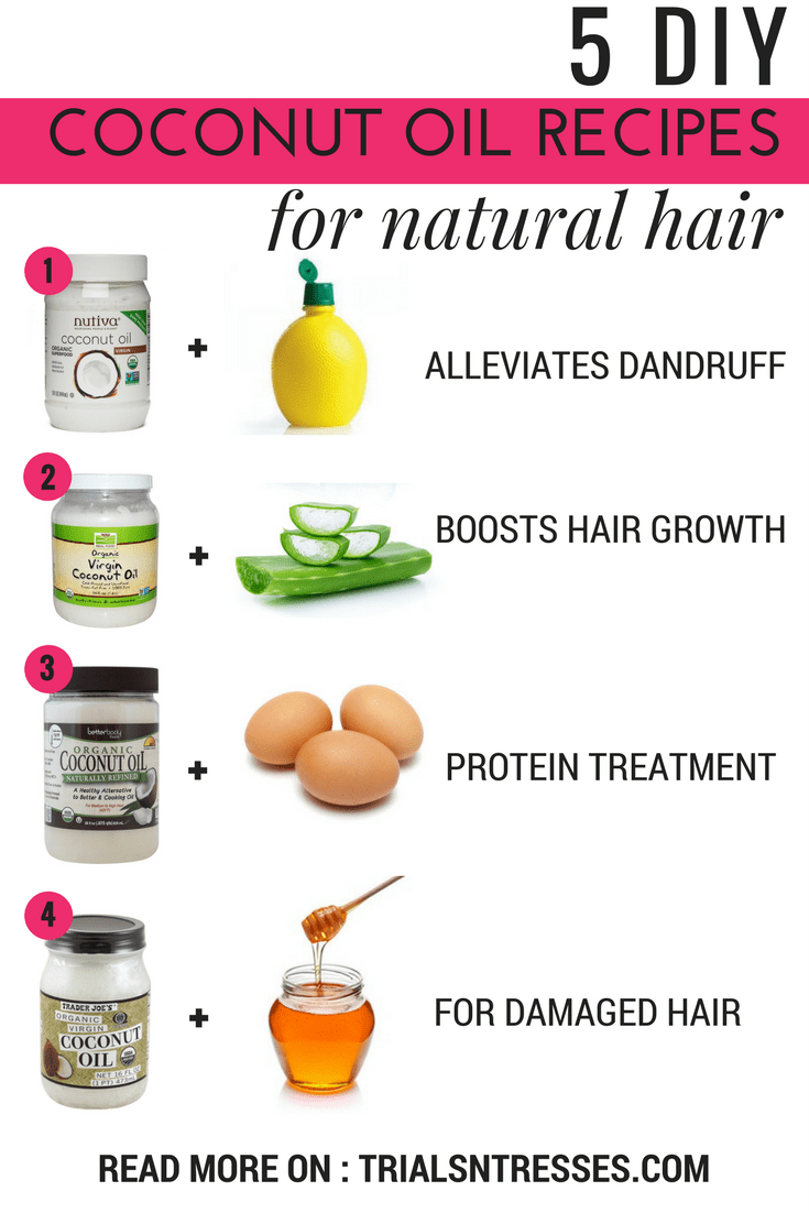 5 DIY Coconut Oil Recipes For Natural Hair Millennial in Debt
