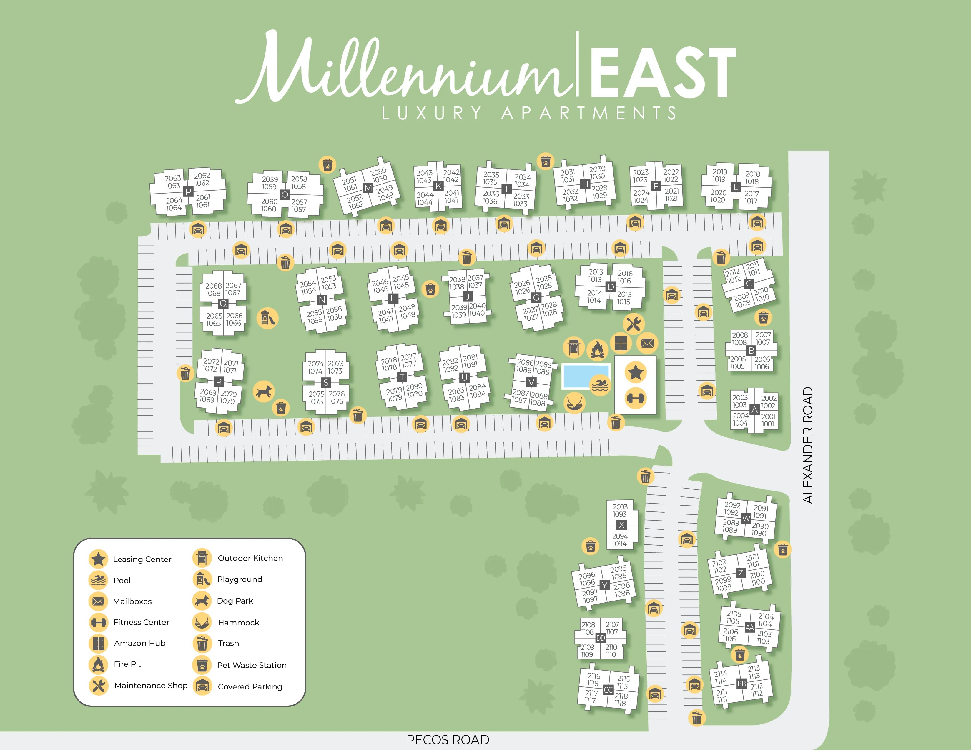 1, 2, and 3 Bedrooms for rent at Millennium East Apartments Las Vegas