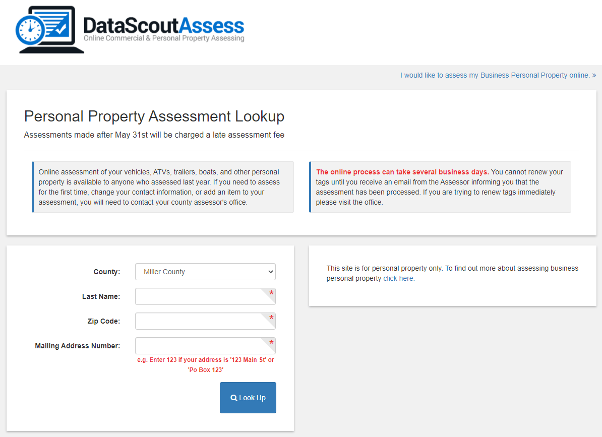 Home Page Miller County Assessor's Office