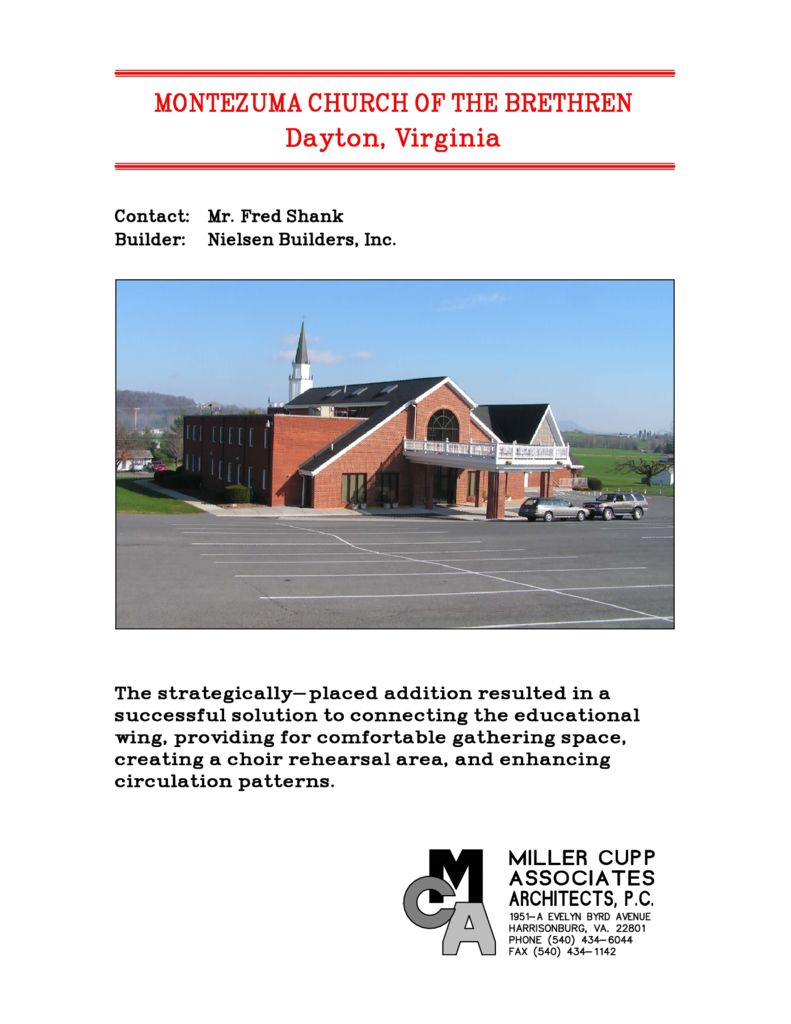 Montezuma Church Miller Cupp Associates, Architects, P.C.