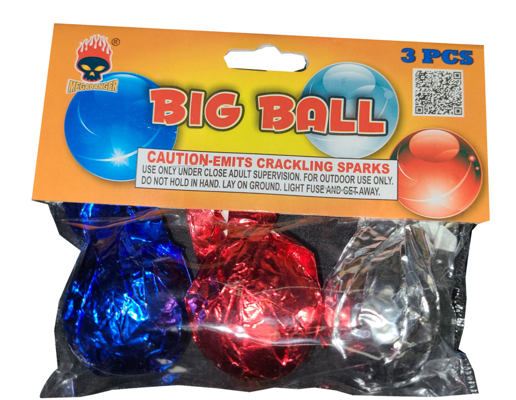 BIG BALL Red White & Blue MEGABANGER MILLER FIREWORKS