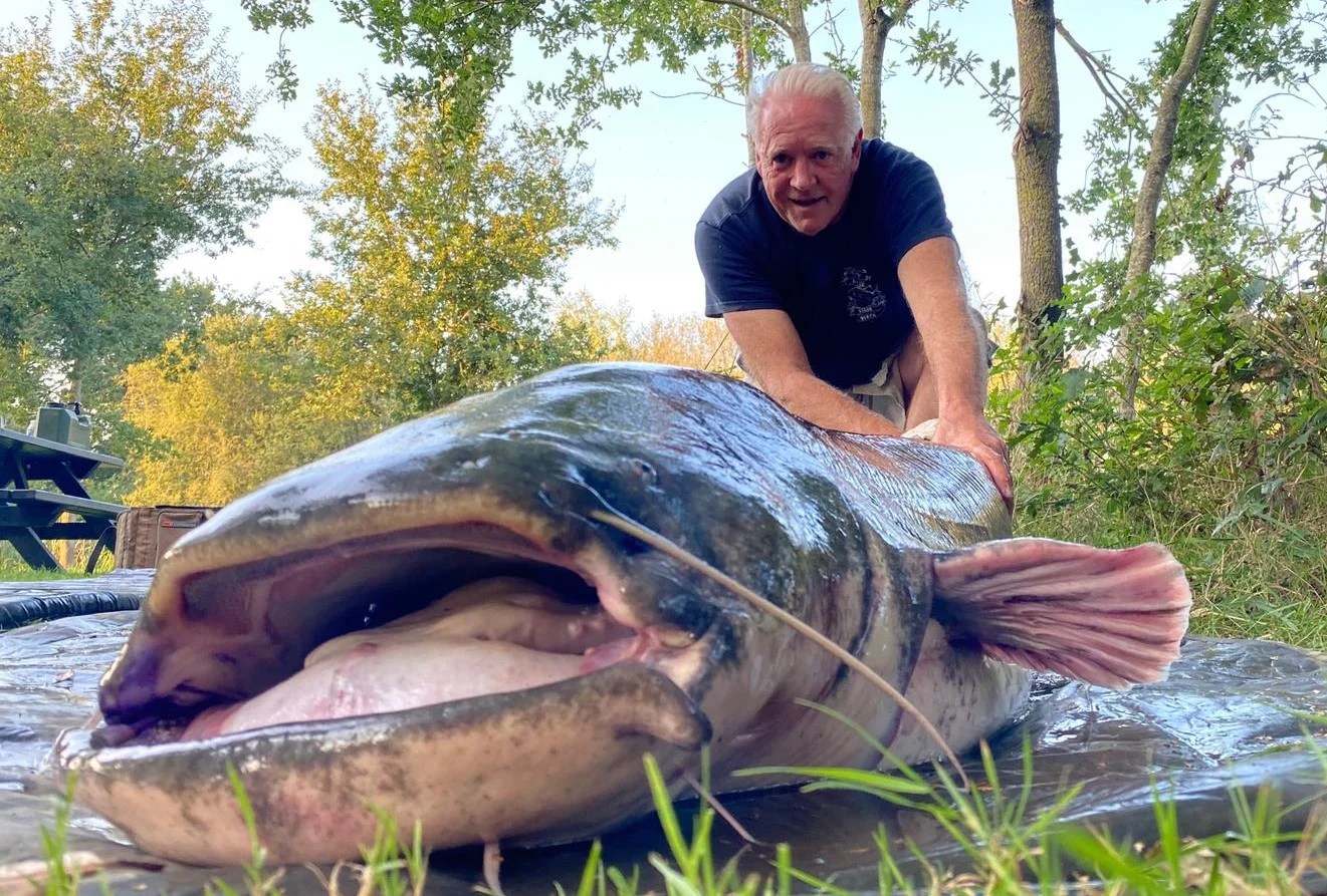Family carp fishing holiday France • RECORD CATFISH LANDED 143LB