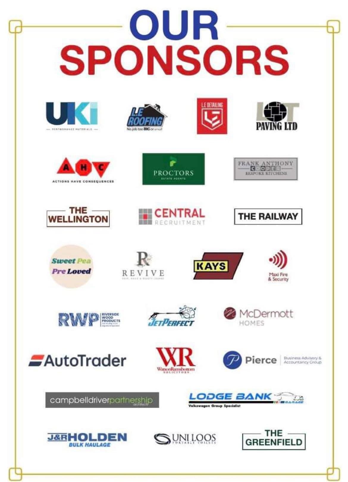 Sponsors Mill Hill Juniors Football Club