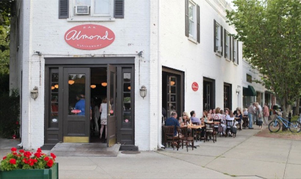 Dining at Almond Restaurant in Bridgehampton