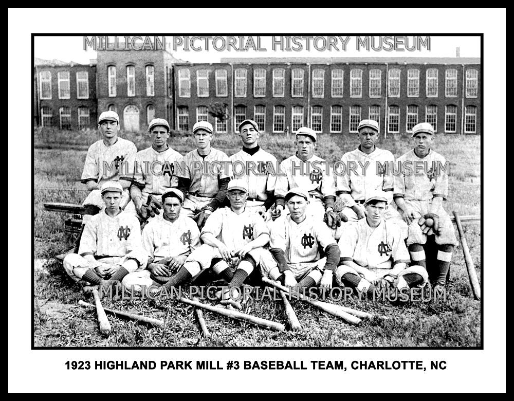 1923 Highland Park Mill Number Three Baseball Team, Charlotte, NC