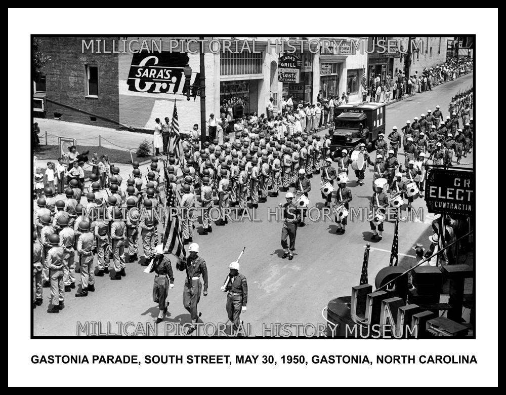 Gastonia Parade, South Street, May 30, 1950, Gastonia, NC Millican