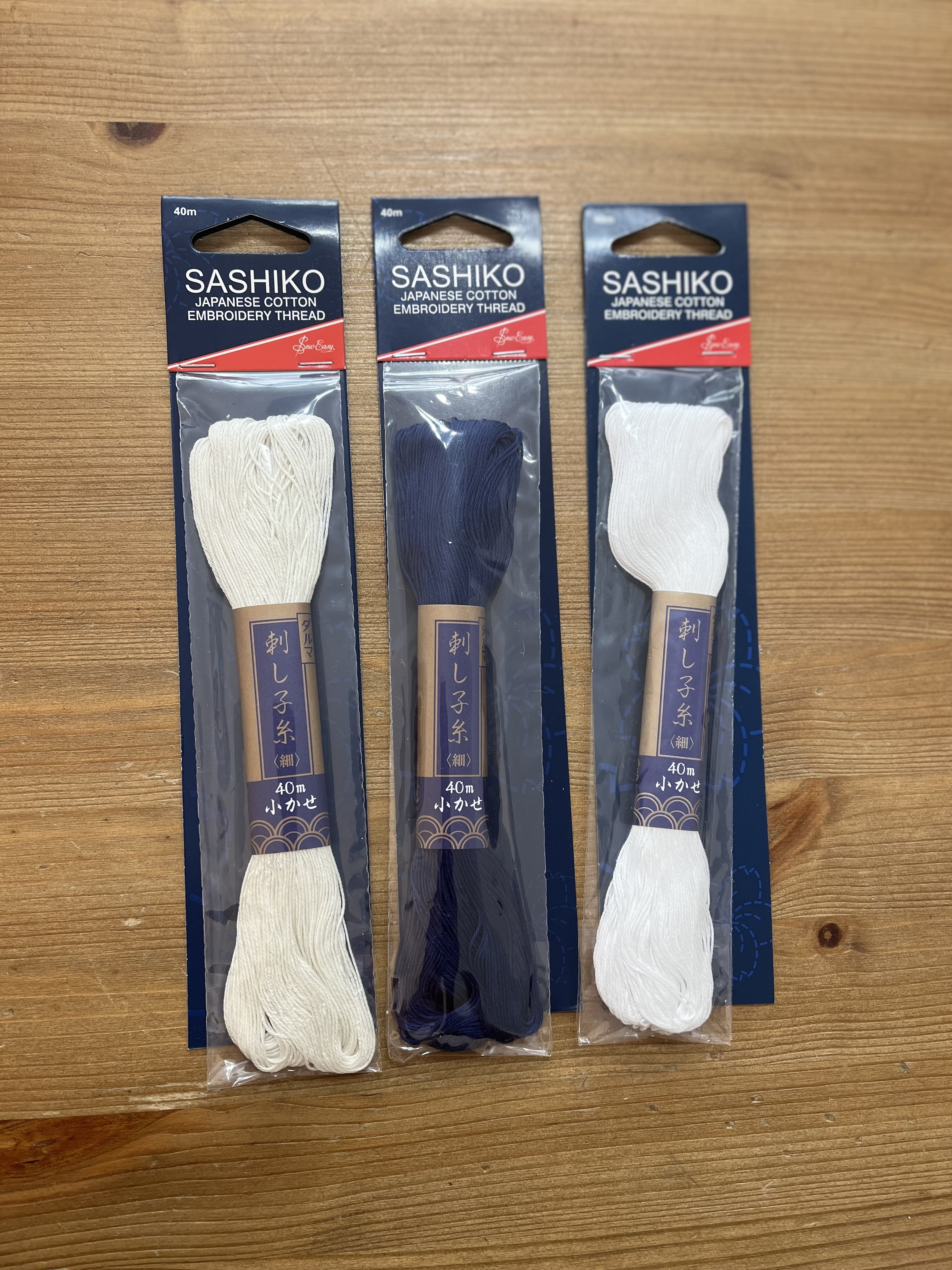 Millie Moon SASHIKO Visible mending tools and threads