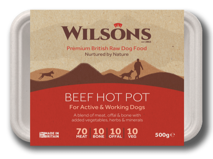 Wilsons Beef Hot Pot Premium Raw Frozen Dog Food 500g Millie's Paws