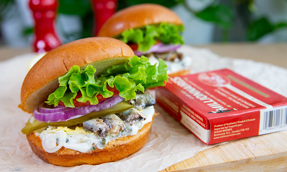 Sardine and Egg Sandwich Club des Millionnaires