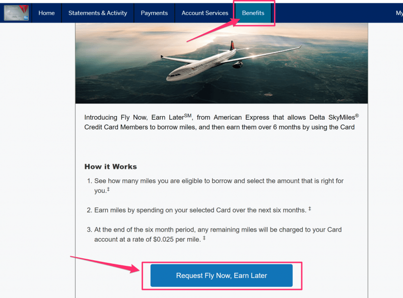 Delta AMEX Borrow Miles Million Mile Secrets