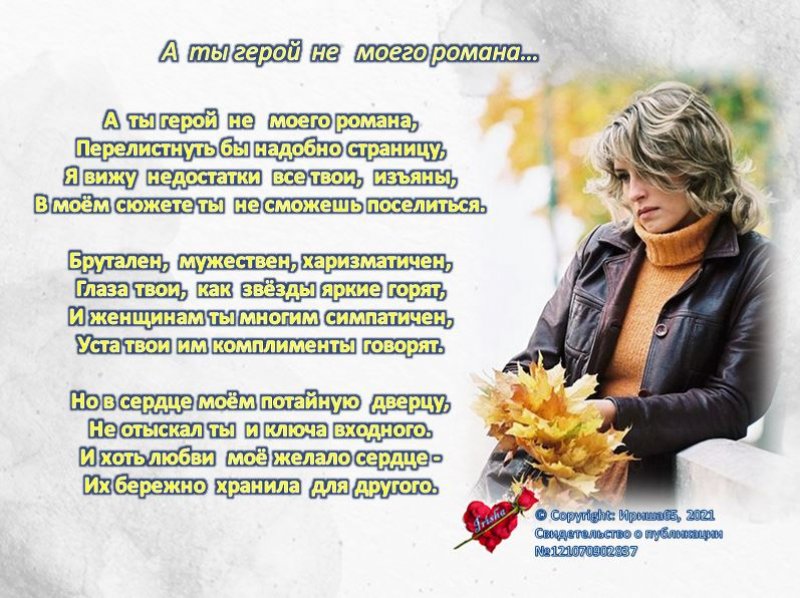 Ириша65 «А ты герой не моего романа»