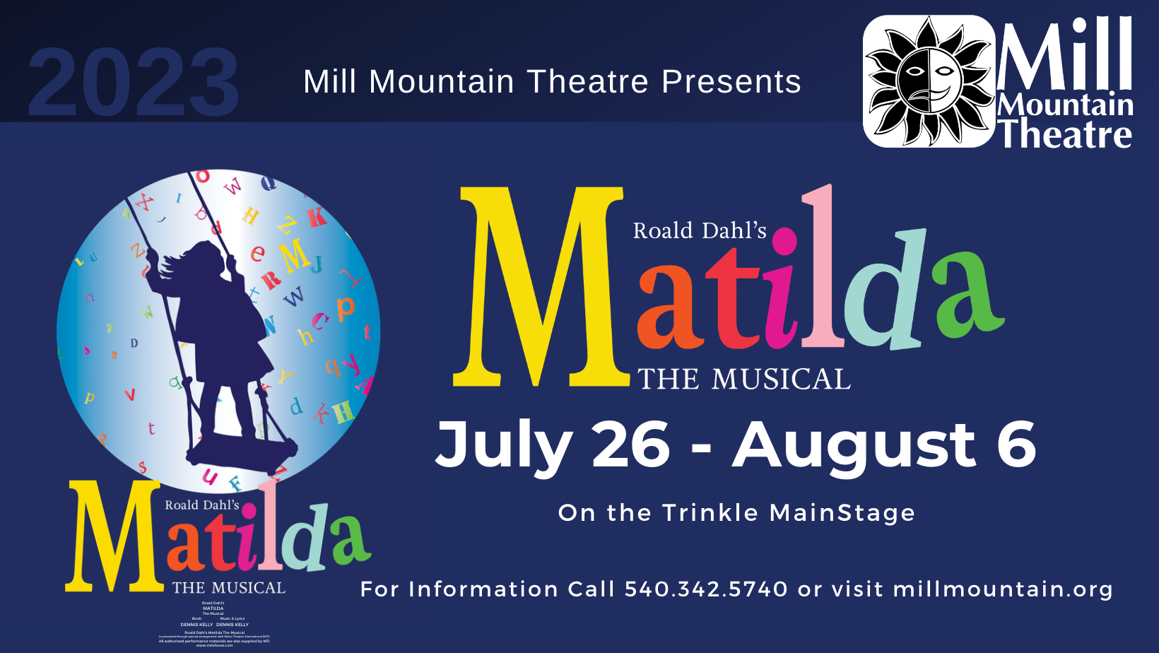 Mill Mountain Theatre Presents “Matilda the Musical” Mill Mountain