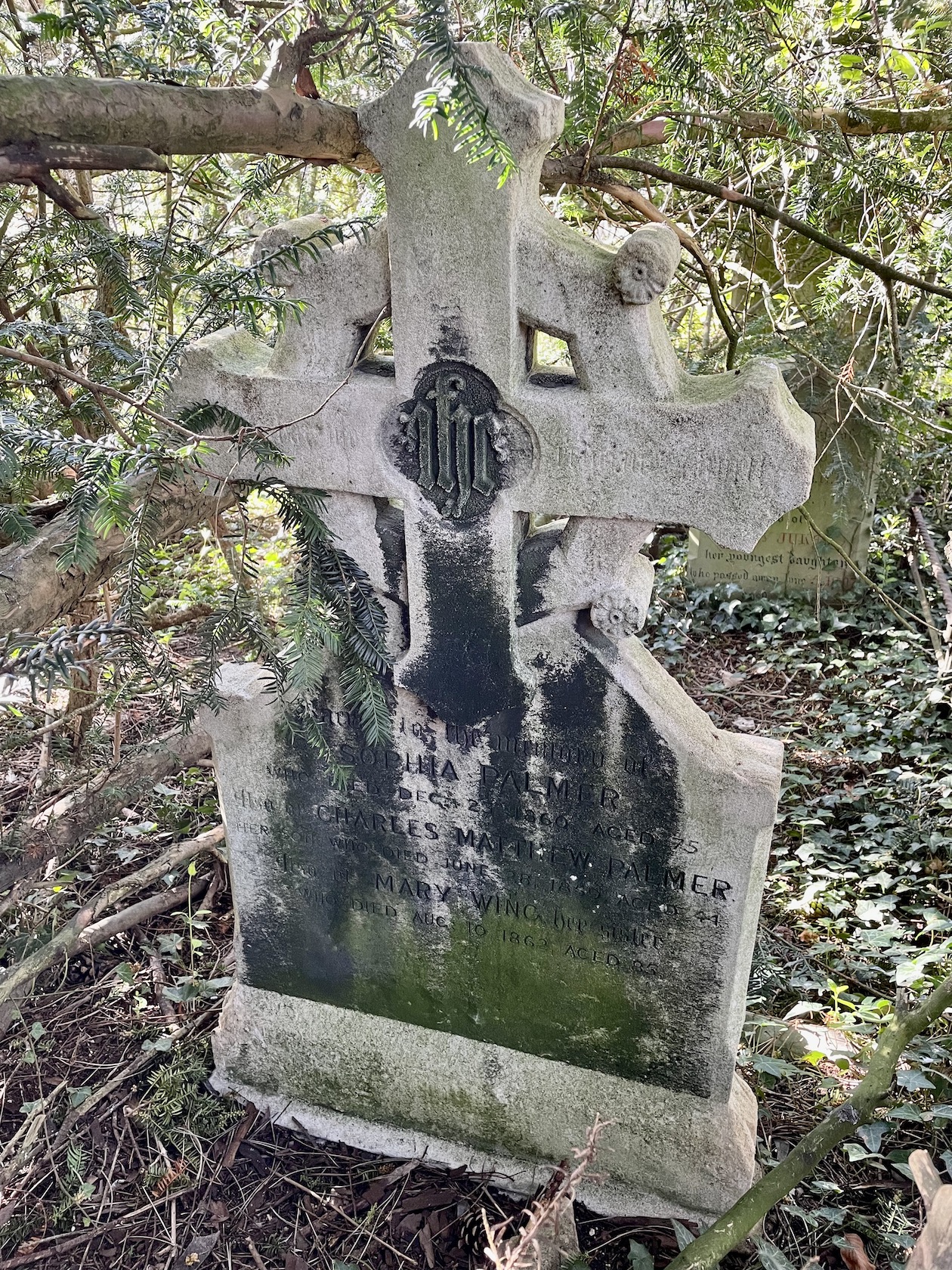 Charles Matthew Palmer; Sophia Palmer; Mary Wing Mill Road Cemetery